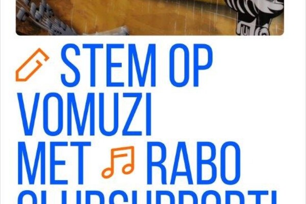 Steun ons:  Rabo ClubSupport  2 t/m 24 september